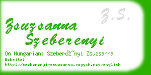 zsuzsanna szeberenyi business card